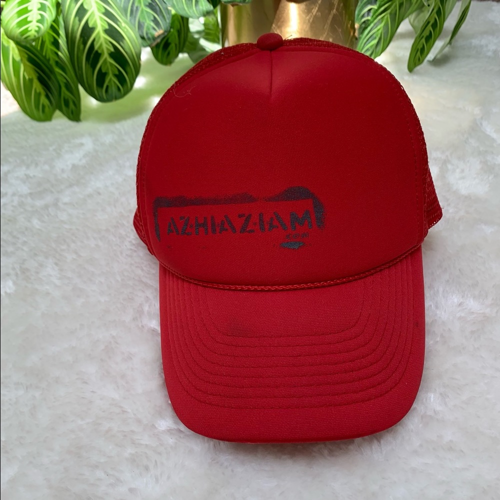 🌟3/$15 AZHIAZIAM Red Mesh Snapback Trucker Hat